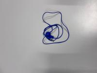 blue SINGLE HEADPHONE WITH WIRE AND AUX JACK